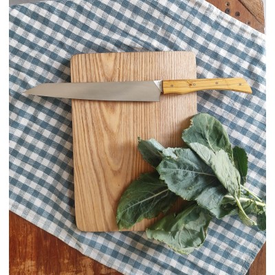 Couteau trancheur en buis fabriqué artisanalement à Strasbourg