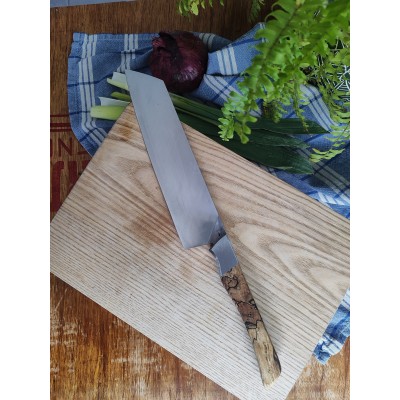 Couteau éminceur en hêtre échauffé, fabriqué à la main, artisanalement, dans mon atelier à Strasbourg