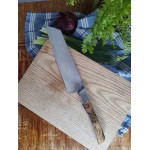 Couteau éminceur en hêtre échauffé, fabriqué à la main, artisanalement, dans mon atelier à Strasbourg