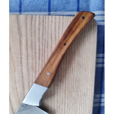 Couteau éminceur en olivier, fabriqué à la main, artisanalement, dans mon atelier à Strasbourg