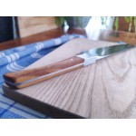 Couteau éminceur en olivier, fabriqué à la main, artisanalement, dans mon atelier à Strasbourg