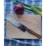 Couteau éminceur en olivier, fabriqué à la main, artisanalement, dans mon atelier à Strasbourg