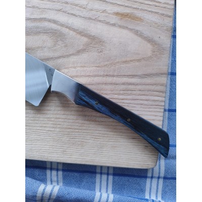 Chef en hêtre échauffé stabilisé bleu, fabriqué à la main, artisanalement, dans mon atelier à Strasbourg