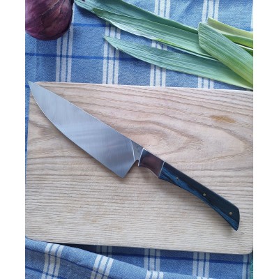 Chef en hêtre échauffé stabilisé bleu, fabriqué à la main, artisanalement, dans mon atelier à Strasbourg